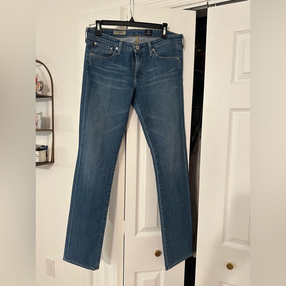 AG Adriano Goldschmied Blue Straight Leg Jeans